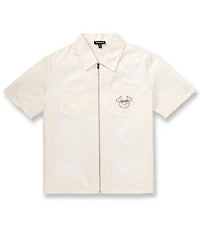 True Religion Buddha Face Graphic Short Sleeve Woven Shirt
