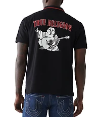 True Religion Buddha Short Sleeve Polo Shirt
