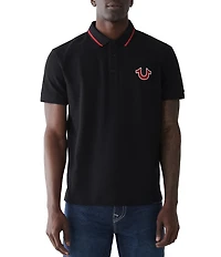 True Religion Buddha Short Sleeve Polo Shirt