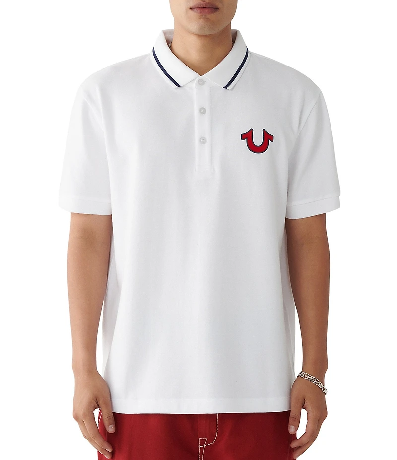 True Religion Buddha Short Sleeve Polo Shirt