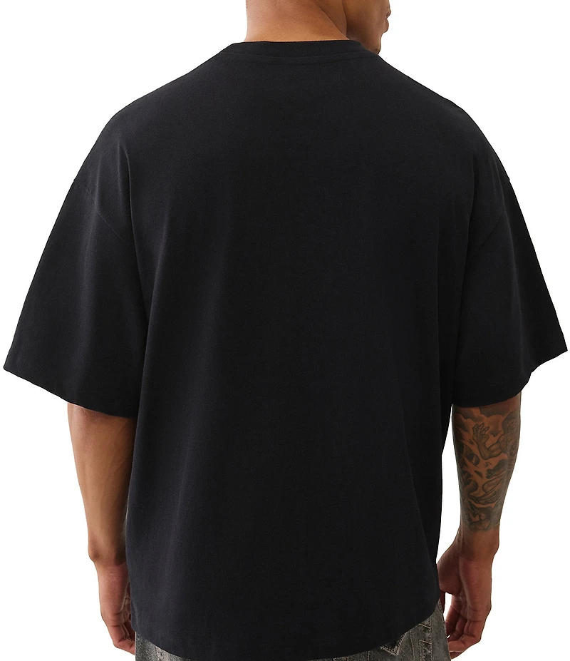 True Religion Camouflage Logo Detailed Short Sleeve T-Shirt
