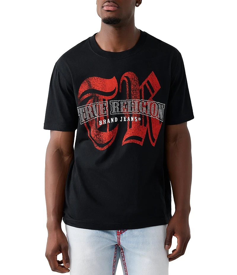True Religion Crystal Logo Short Sleeve T-Shirt
