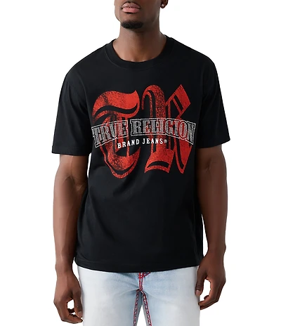 True Religion Crystal Logo Short Sleeve T-Shirt