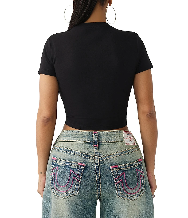 True Religion Crystal Snake Crew Neck Short Sleeve Baby Tee