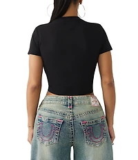 True Religion Crystal Snake Crew Neck Short Sleeve Baby Tee