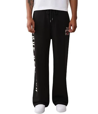 True Religion Embroidered Horseshoe Detailed Fleece Sweatpants