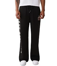 True Religion Embroidered Horseshoe Detailed Fleece Sweatpants