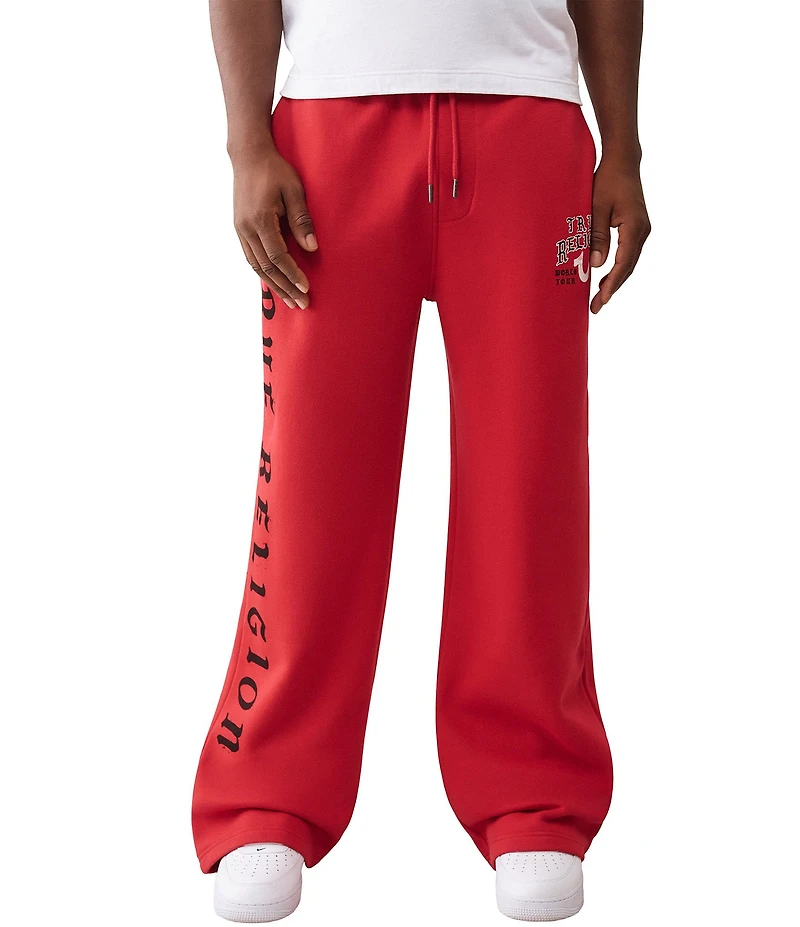 True Religion Embroidered Horseshoe Detailed Fleece Sweatpants