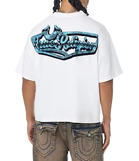 True Religion Flocked Chrome Logo Heavyweight Boxy T-Shirt
