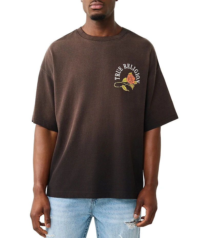 True Religion Floral Snake Printed Oversized T-Shirt