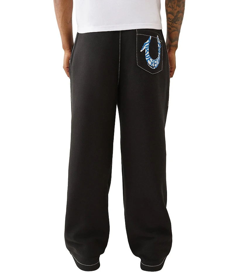True Religion Horseshoe Painted Baggy Fleece Jogger Pants