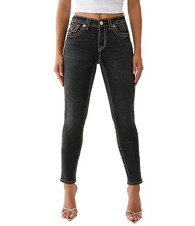 True Religion Jennie Mid Rise Big T Curvy Skinny Jeans