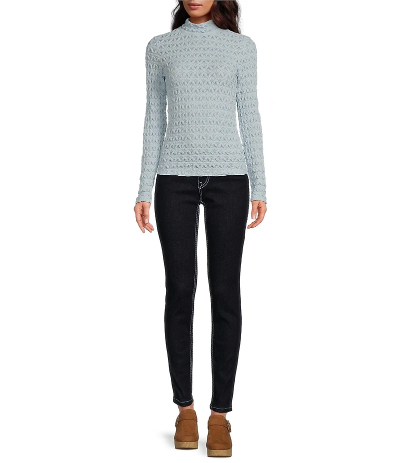 True Religion Jennie Mid Rise Curvy Skinny Flap Pocket Jeans