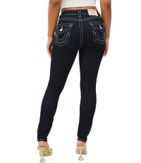 True Religion Jennie Mid Rise Curvy Skinny Flap Pocket Jeans