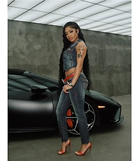 True Religion Jennie Mid-Rise Super Skinny Jeans