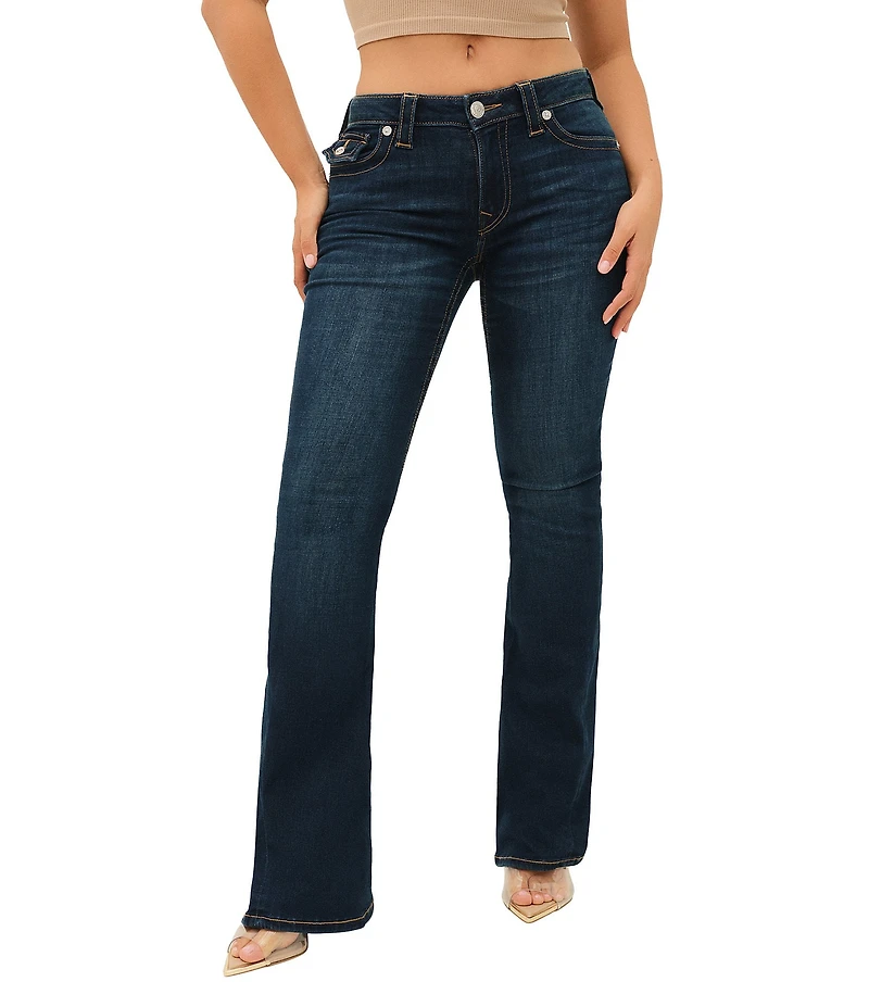 True Religion Joey Denim Mid Rise Flare Flap Pocket Jeans