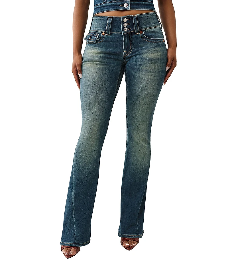 True Religion Joey Y2K Mid Rise Flare Denim Jeans