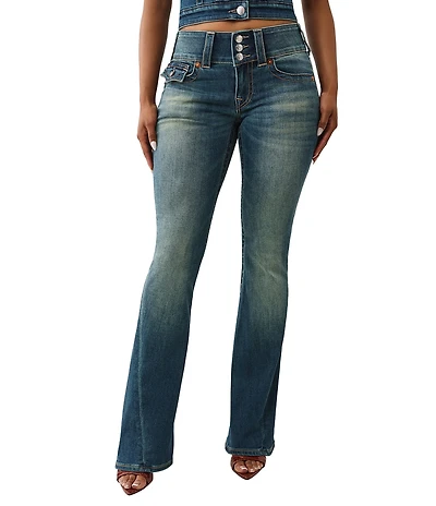 True Religion Joey Y2K Mid Rise Flare Denim Jeans
