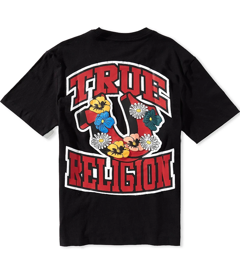 True Religion Logo Garden Short Sleeve T-Shirt