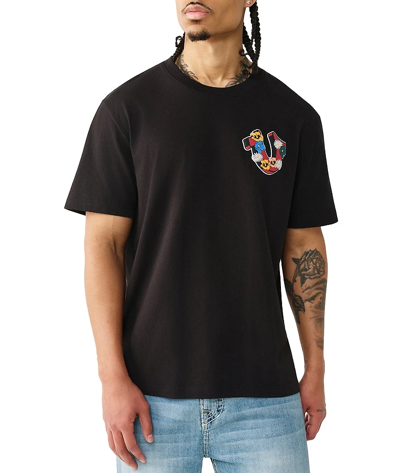 True Religion Logo Garden Short Sleeve T-Shirt