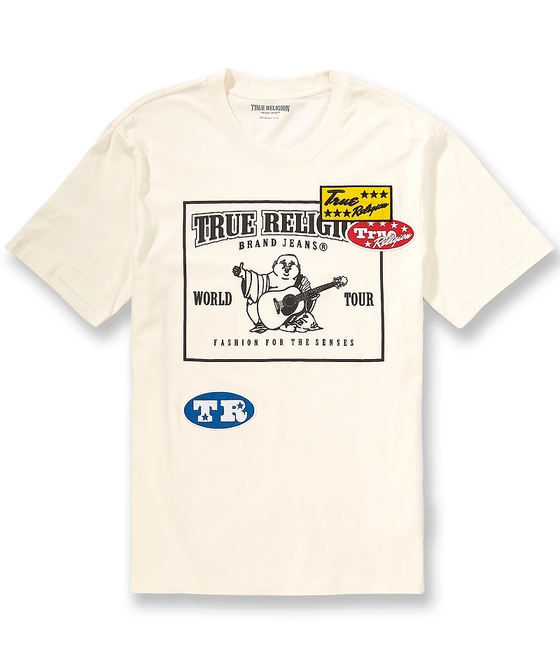 True Religion Logo Patch Short Sleeve T-Shirt