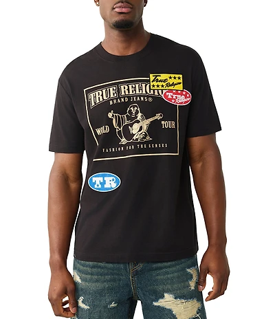 True Religion Logo Patch Short Sleeve T-Shirt