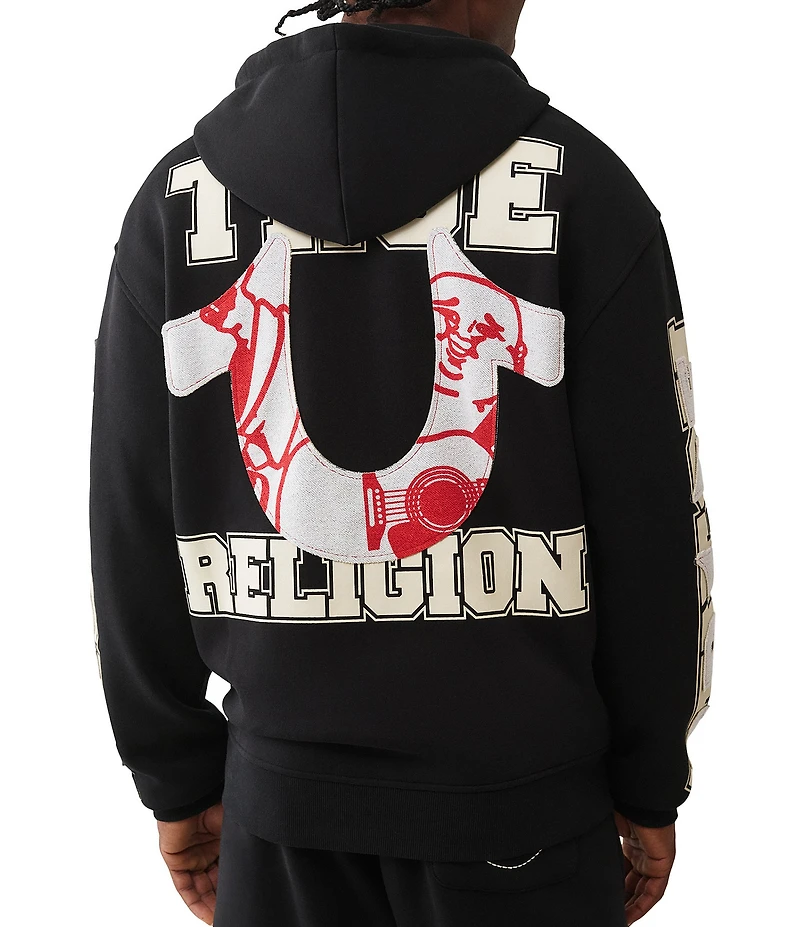True Religion Long Sleeve Fleece Hooded Jacket
