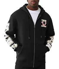 True Religion Long Sleeve Fleece Hooded Jacket