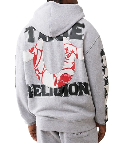 True Religion Long Sleeve Fleece Hooded Jacket