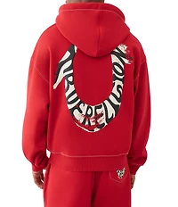 True Religion Long Sleeve Painted Horseshoe Fleece Hoodie