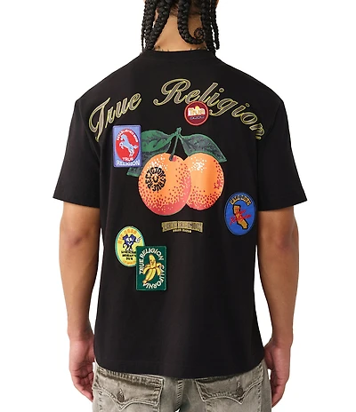 True Religion Orchard Fruit Stamp Short Sleeve T-Shirt