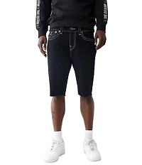 True Religion Ricky Flap Pocket Frayed Hem 12#double; Inseam Denim Shorts