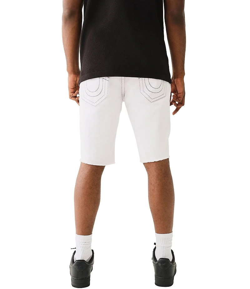 True Religion Ricky Frayed Hem 12#double; Denim Shorts