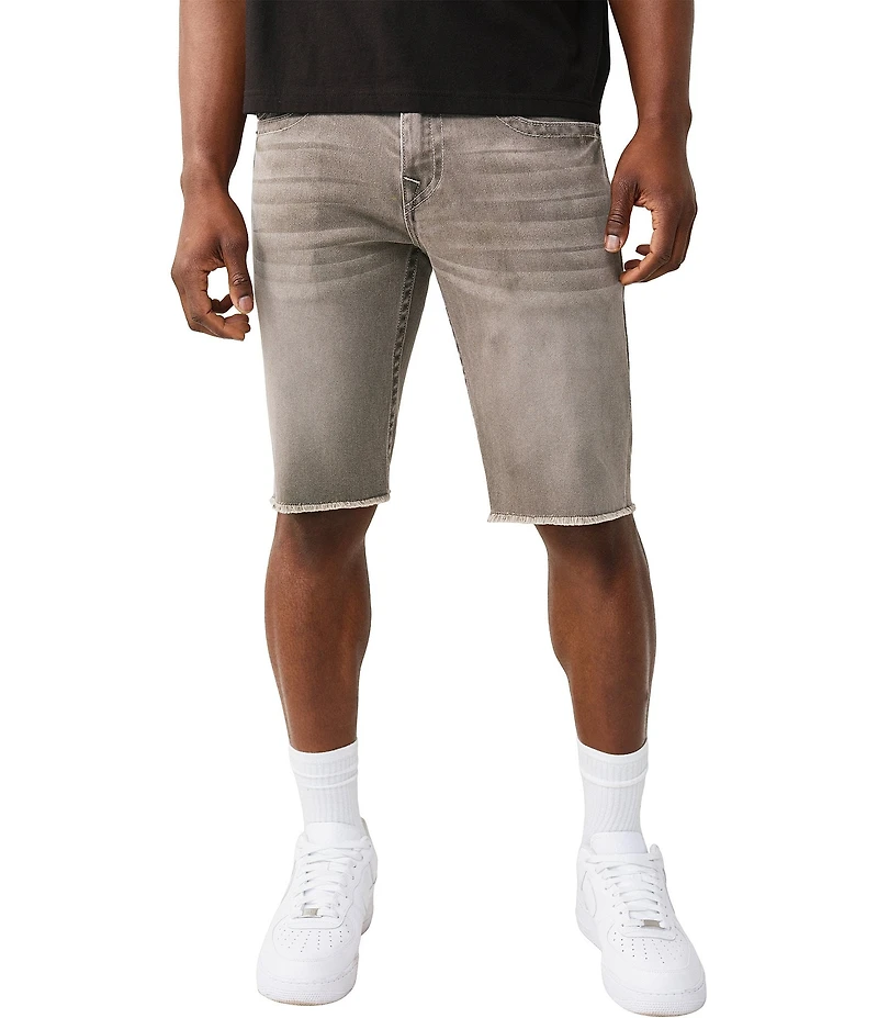 True Religion Ricky Frayed Hem 12#double; Inseam Denim Shorts