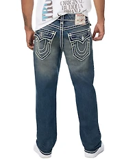 True Religion Ricky Western Rope Stitch Straight Leg Jeans