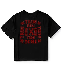 True Religion Short Sleeve Boxy Flock Oversized T-Shirt