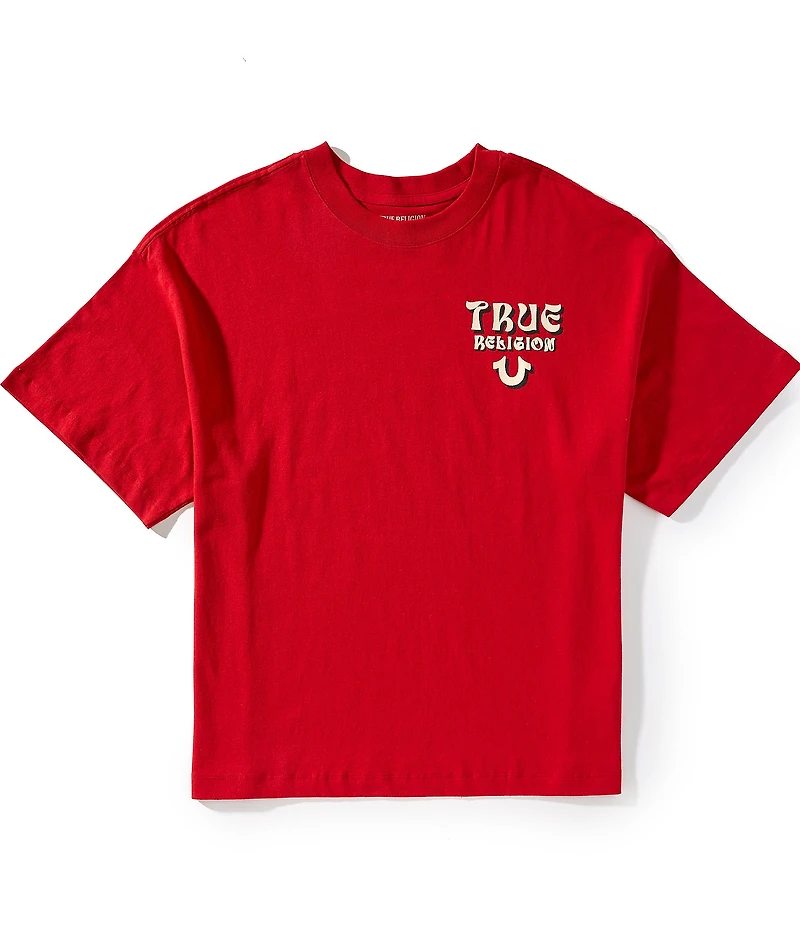 True Religion Short Sleeve Boxy Flock Oversized T-Shirt