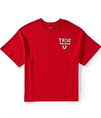 True Religion Short Sleeve Boxy Flock Oversized T-Shirt