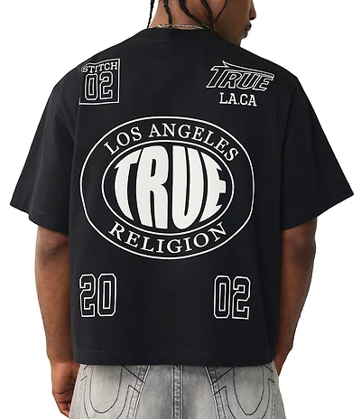 True Religion Short Sleeve Boxy Stacked T-Shirt