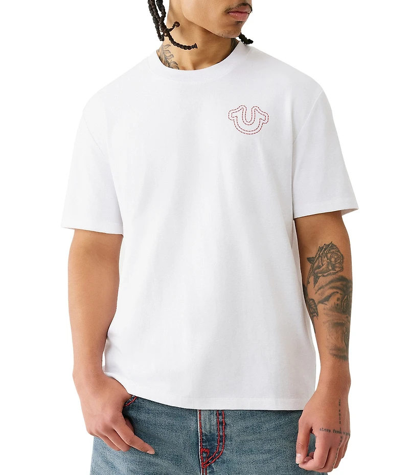True Religion Short Sleeve Puff Stitch Graphic T-shirt