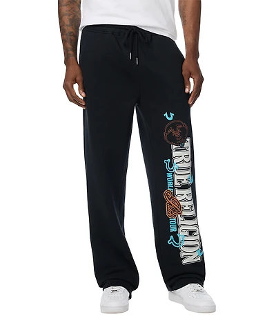 True Religion Southwest Straight Leg Fleece Jogger Pants