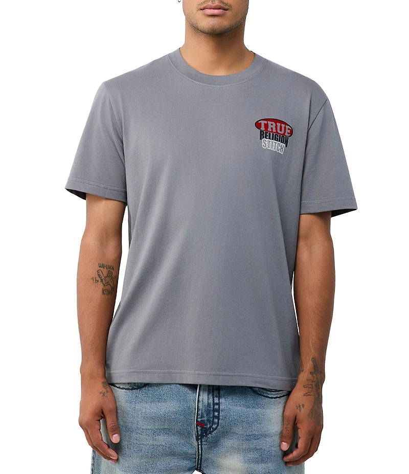 True Religion Stacked Logo Short Sleeve T-Shirt