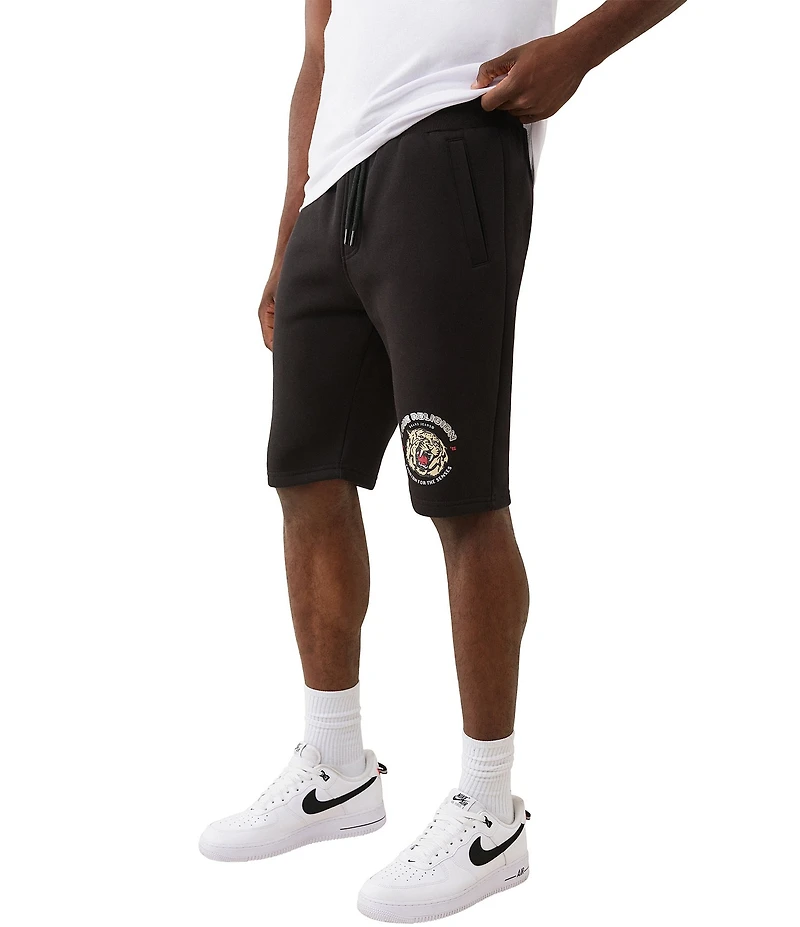 True Religion Tiger Face Fleece 11#double; Shorts