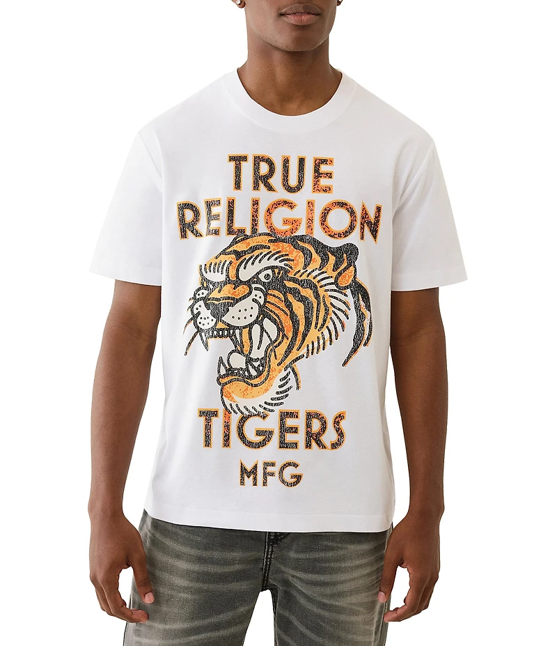 True Religion Tiger Short Sleeve Vintage T-Shirt
