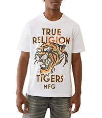 True Religion Tiger Short Sleeve Vintage T-Shirt