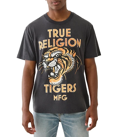 True Religion Tiger Short Sleeve Vintage T-Shirt