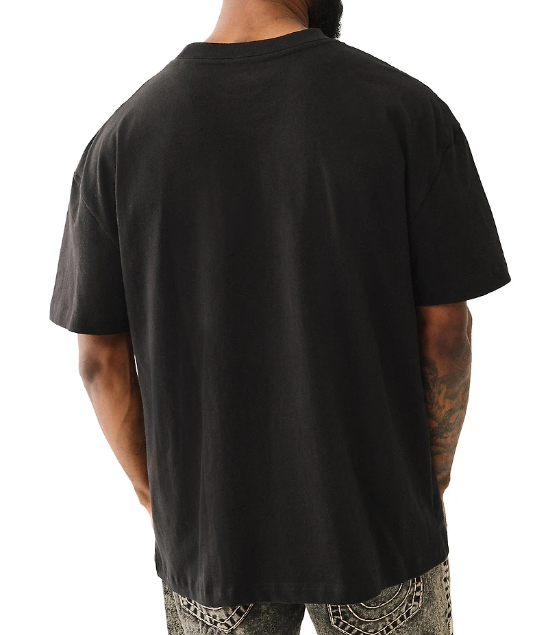 True Religion Torn Short Sleeve Graphic T-Shirt