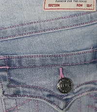 True Religion Wings Becca Mid Rise Bootcut Flap Pocket Denim Jeans