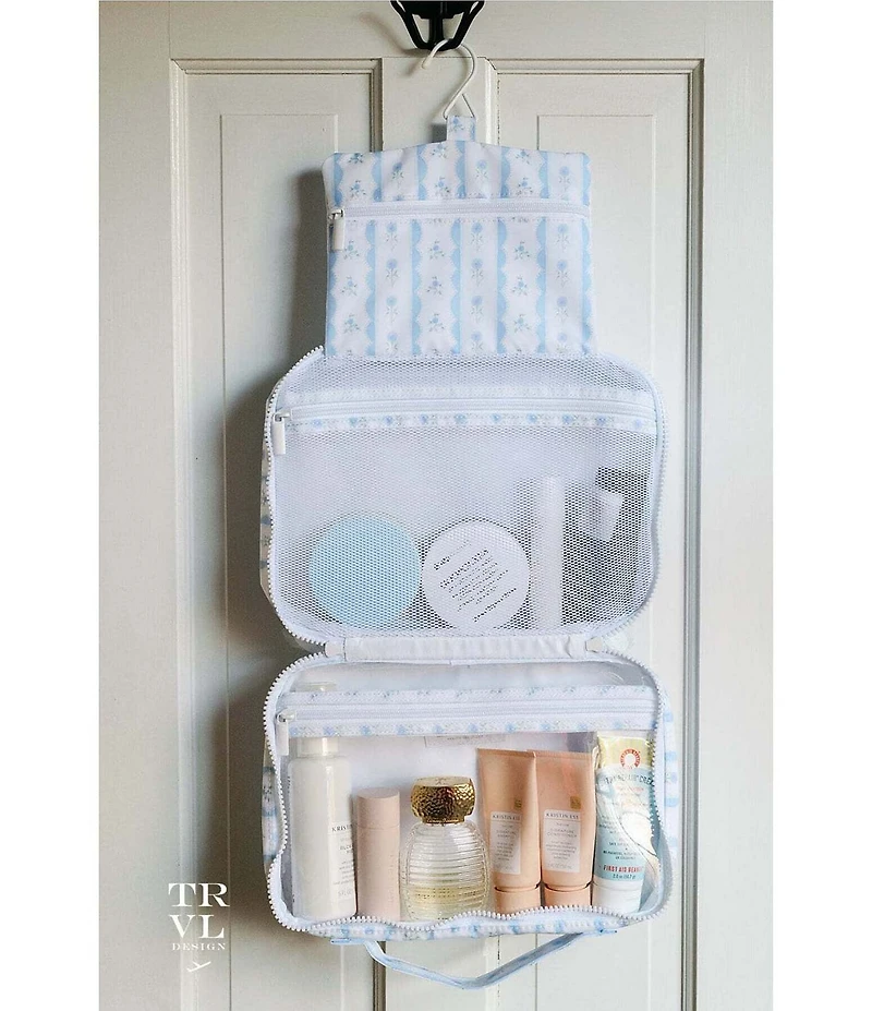 TRVL Design Bundle Up Hanging Toiletry Bag - Ribbon Floral Print