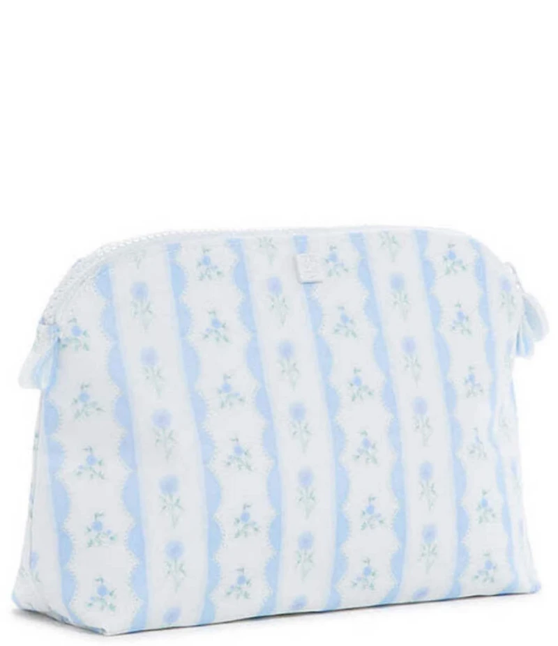 TRVL Design Ribbon Blue Floral Goodie Pouch